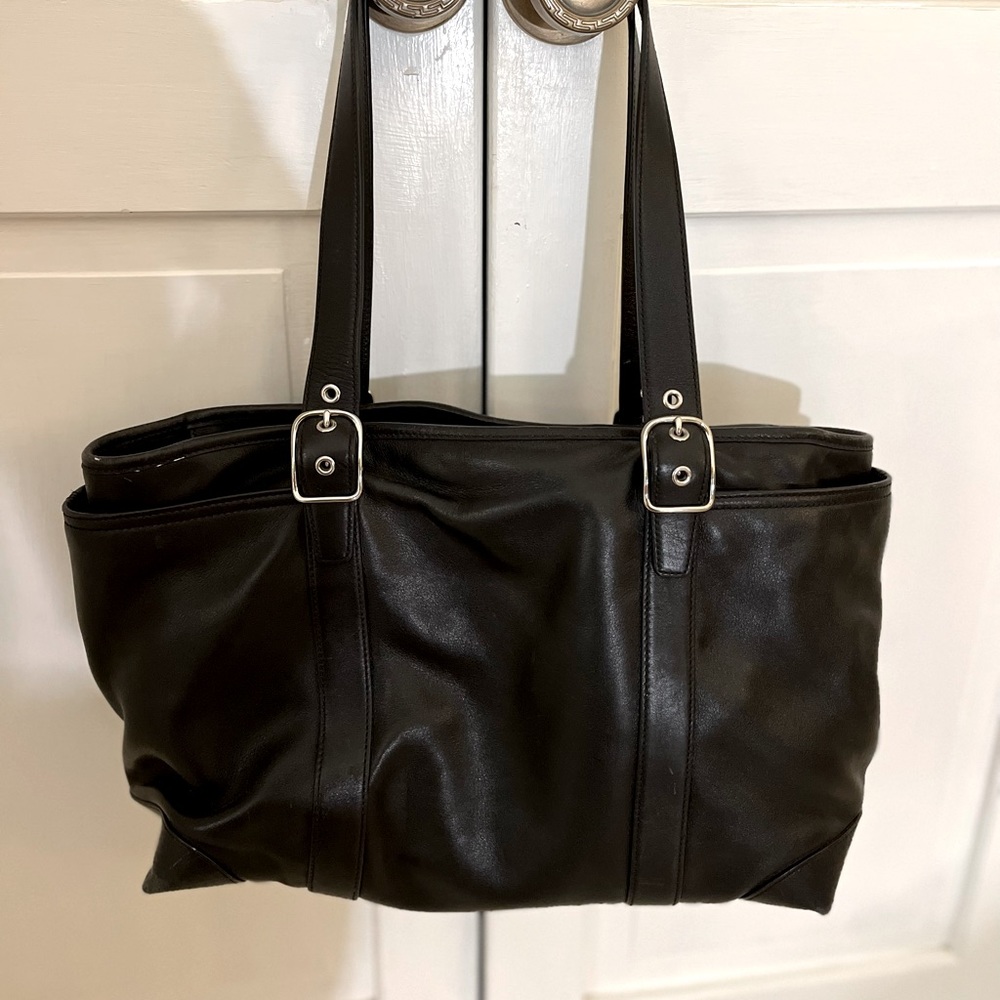 Coach large Tote business 5147 black leather